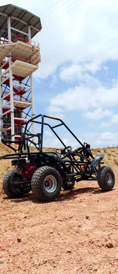 Dirt kart buggy on the off-road track