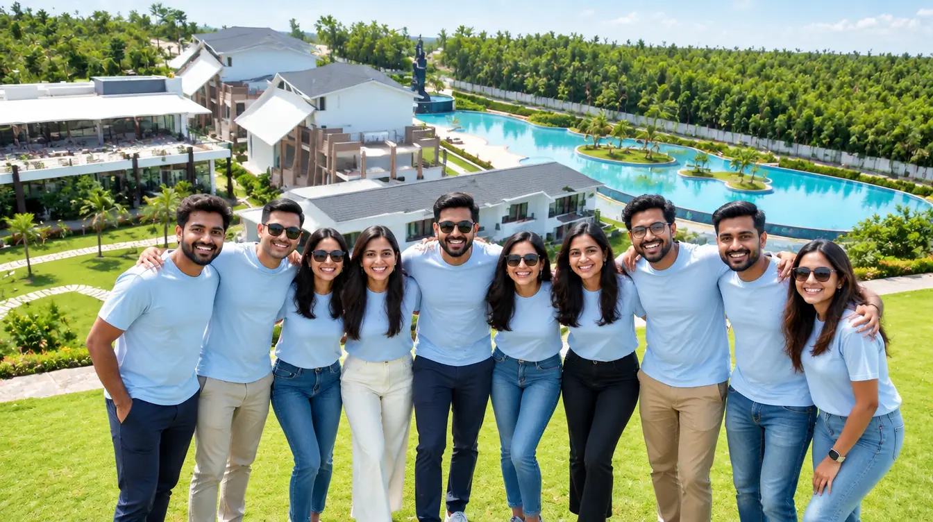 Corporate team at Sportico Resorts near Bangalore