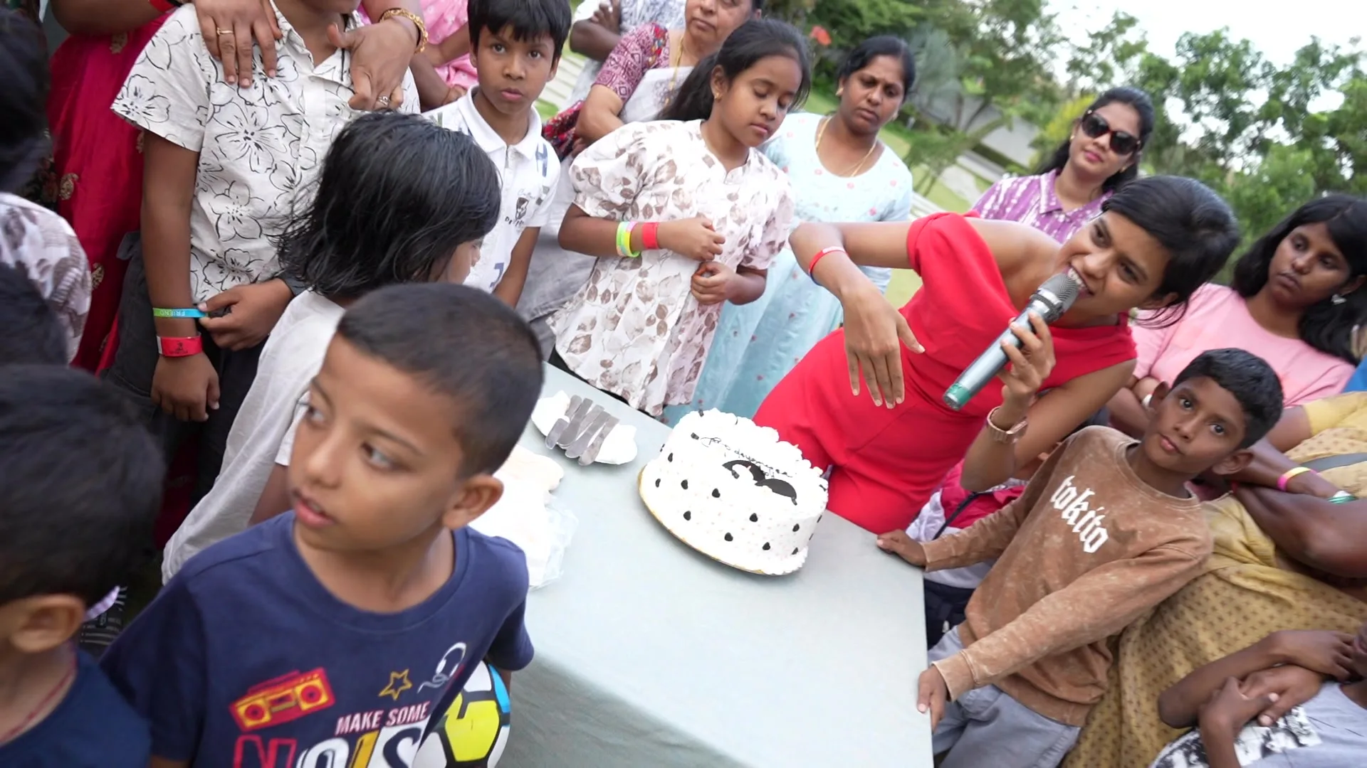 Kids' birthday celebration on the lawn at Sportico Resorts